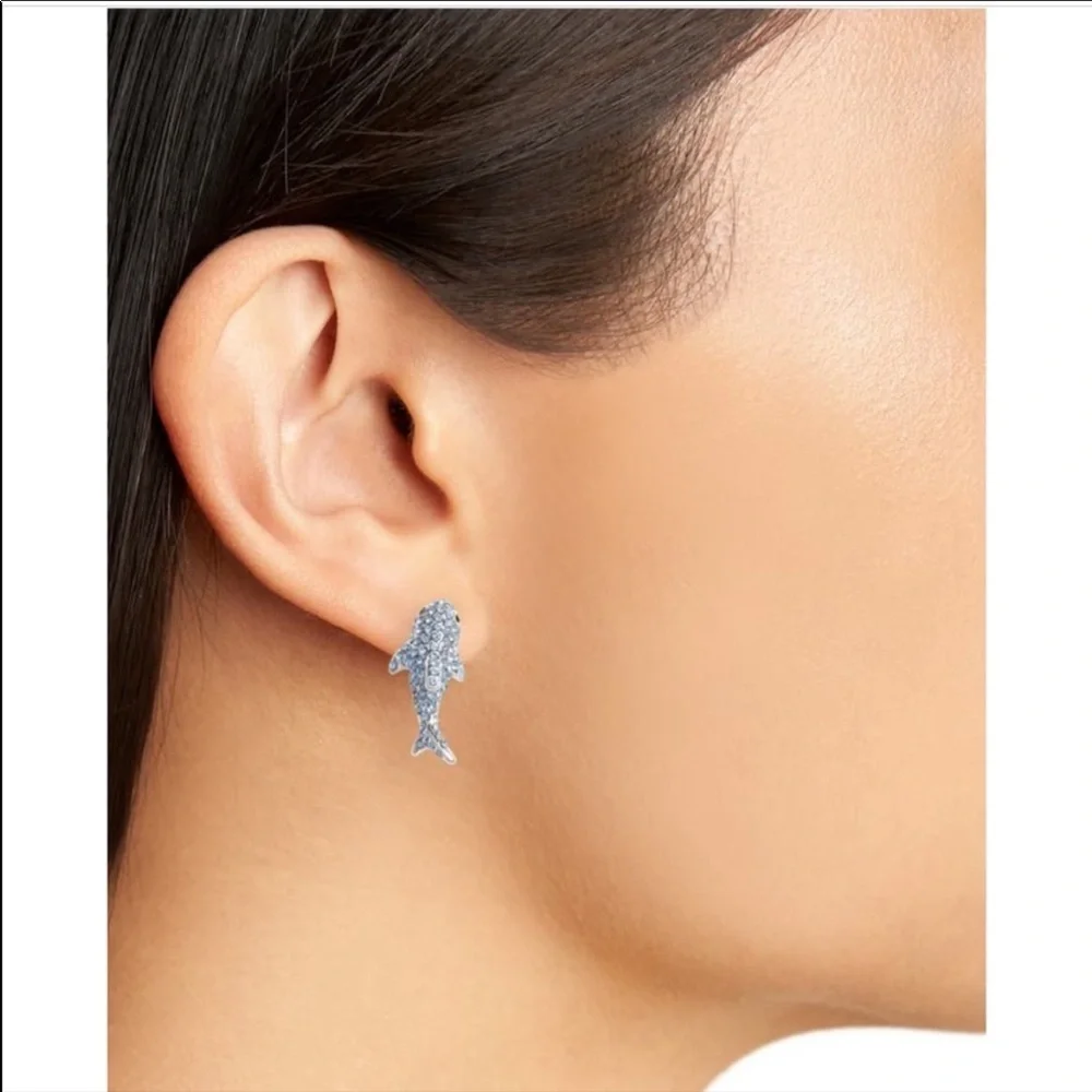 Kate Spade California Pave Shark Earrings